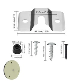 ZHIQIN 2 Sets Dartboard Holder Wall Hanging Bracket Set Screws Kit for Mounting Bracket Kit Wall Hanging Portable Dartboard Set