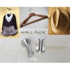 Uregish Wall Hooks, Stainless Steel, Stylish, Simple Design, 6 Pieces,