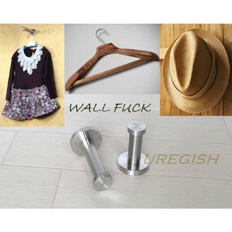 Uregish Wall Hooks, Stainless Steel, Stylish, Simple Design, 6 Pieces,