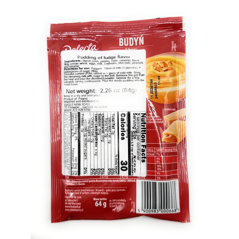 Delecta hot pudding Budyn KROWKA 3pc/18 portions Made in Poland