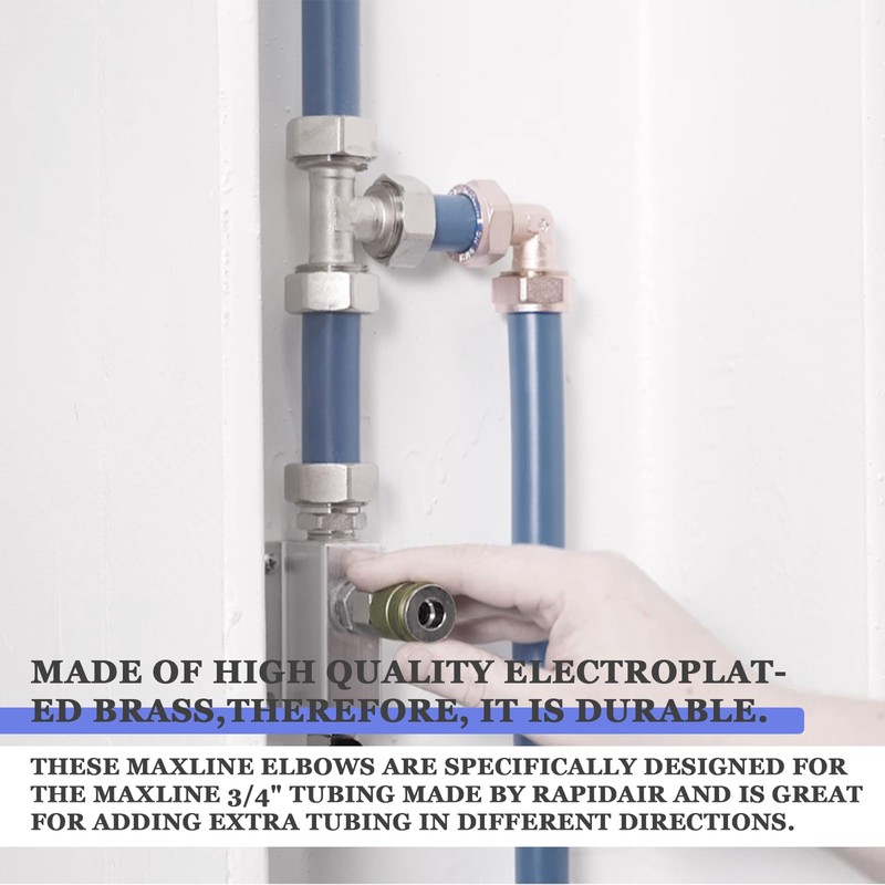 M8067 3/4 Inch Tubing Double O Ring Elbow Compression Fitting