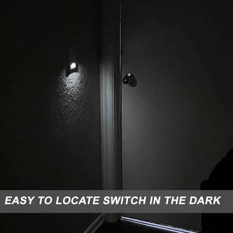 4Pack SOZULAMP Illuminated Light Switch-Esay to Install,No Neutral Wire,Single-Pole Decorator