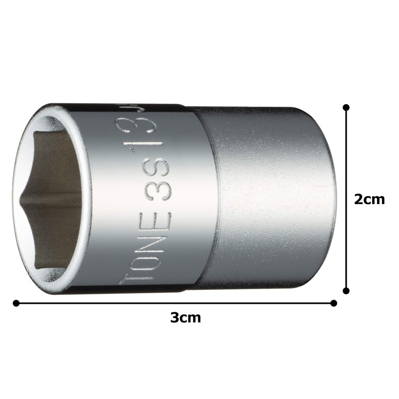 TONE Socket (6 Angle) 3S-13 Drive Angle 0.3 inch (9.5