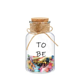 Huipalon To Be Read Jar for Choosing Your Next Book Reading List Jar Book Lover Gifts with 200 Sheets of Blank Paper 13 * 7cm/5.1 * 2.8in