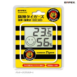 EMPEX TD-6454-HT0 Thermometer, Hygrometer, Thermo-Hygrometer, Digital Hanshin Tigers, Professional Baseball Goods, Wall Mounted, Tabletop, Magnet, Face Mark, Domestic Inspection, Empex Meteorometer,