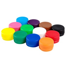 Supvox Pack of 100 Plastic Bottle Caps Colourful Bottle Caps DIY Skill Environmental Protection Bottle Caps for Children Craft Projects