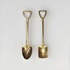 Miniature Gold Shovel Spoon Set 2-Pack Groundbreaking Spade & Square