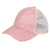 Funky Junque Rhinestone Net Mesh Baseball Cap - Rose