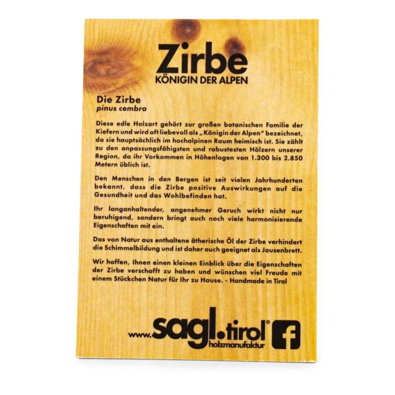 sagl.tirol holzmanufaktur Natural Pine Heart (12 cm)