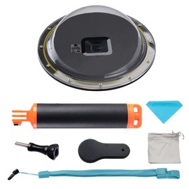 Suptig Dome Port Lens for GoPro Hero 6 Hero 5 with Waterproof Housing Case and Handheld Floating Bar Diving Snorkeling Underwater Photography