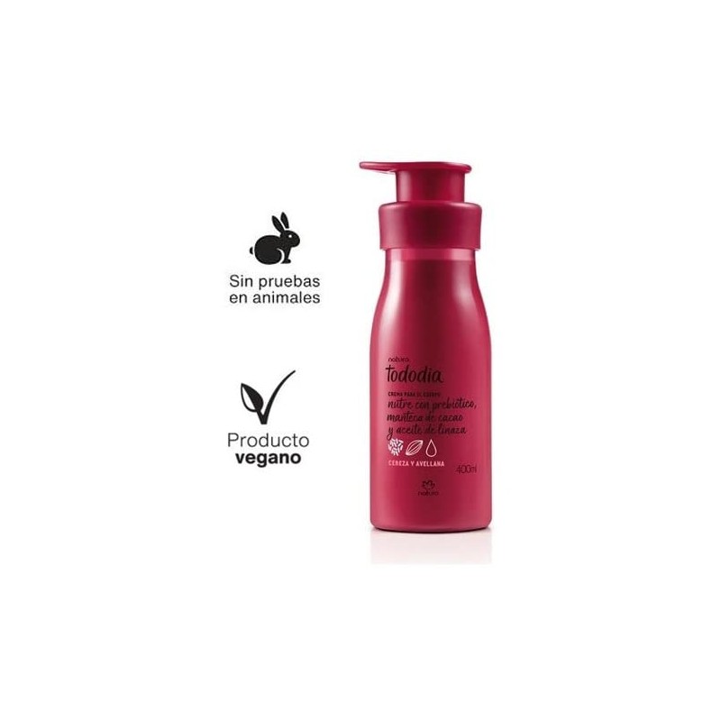 Crema tododia hidratante para el cuerpo cereza y avellana 400ml