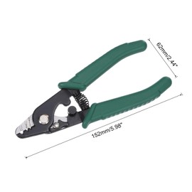 sourcing map Three Hole Fiber Optic Stripper, 125um-250um Adjustable Fiber Stripper Cutter Safe Cable Tool for Working Technicians, Electricians, Installers 152x62x11mm Green