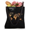 Geometric World Map Tote Bag