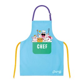 CHEFCLUB KIDS Unisex Children's Cotton Apron, Yellow, One Size, yellow