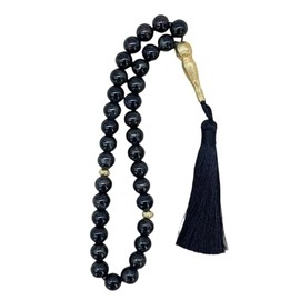 Asbih 33pcs 10mm Islamic Prayer Beads, Tasbeeh, Sibha, Muslim Mala, Masbaha, Misbaha, Tesbih, Tespih Dhikr Beads, Zikr Beads, Worry Beads, Prayer Counter, Arabic Tassel Bracelet, 33 Pieces