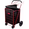 Folding Grocery Basket Cart Shopping, Wheel Large Utility Laundry18"X15"