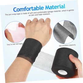 Hohopeti 4rolls Elastic Sponge Skin Mask Pre Wrap Tape Training Athlete Tape Soft Comfortable Large Outdoor Sports