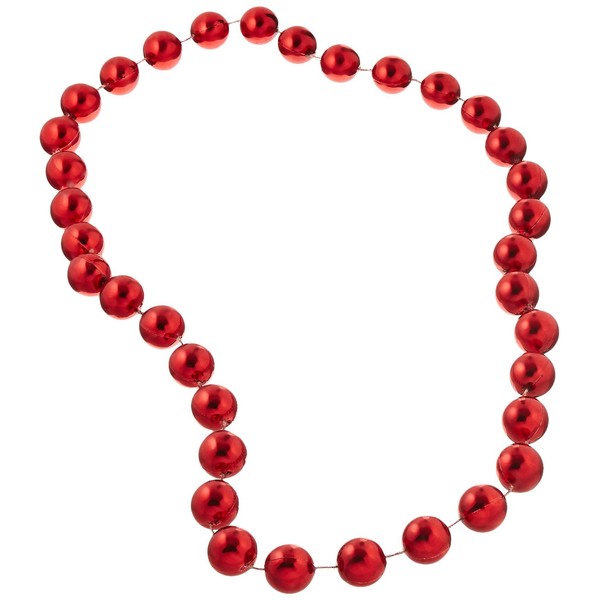 Jumbo Party Beads (red) Party Accessory (1 count) (1/Card)
