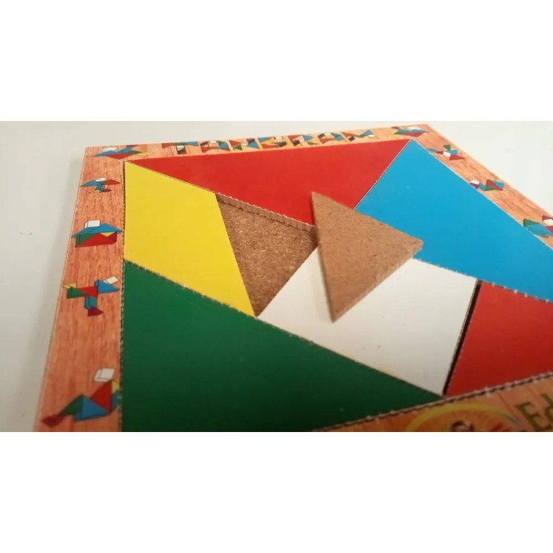 Tangram De Madera Juego Didáctico Rompecabezas Mayoreo 50pzs