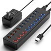 Hub USB 3.0 con alimentación, divisor de concentrador USB de