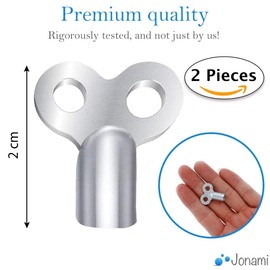 Jonami 2 x Radiator Bleed Keys – Bleed Key for Bleeding – Universal for All Heaters Radiators