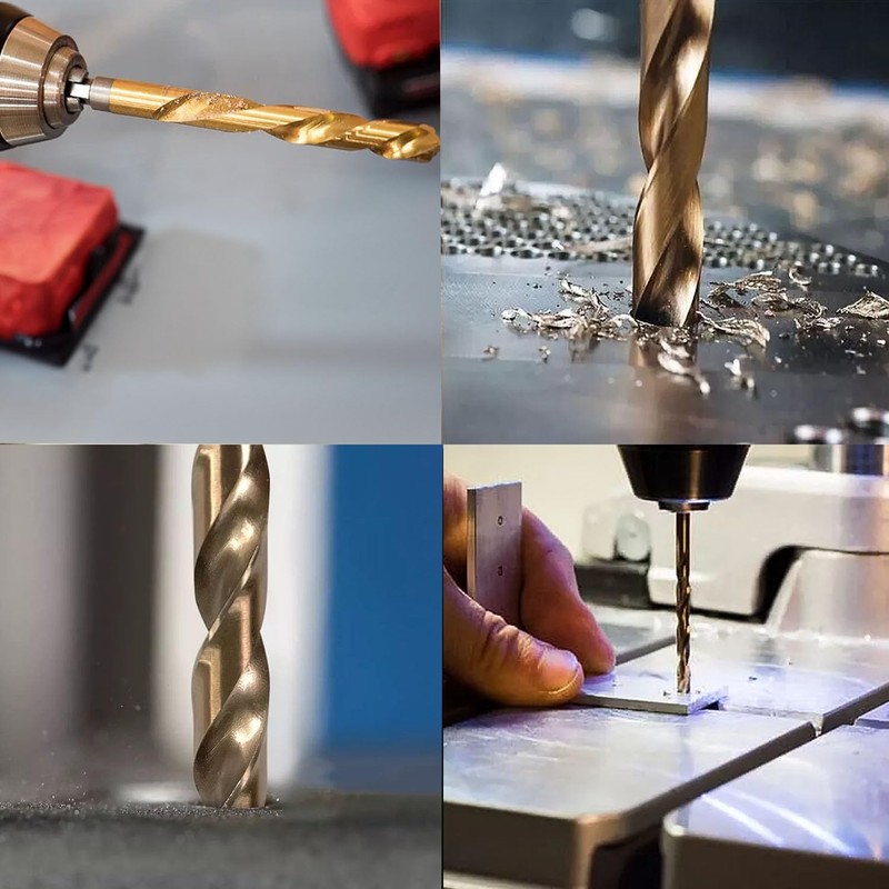 13 Titanium Coated Drill Bit Set - 1/4" Hex Shafts,