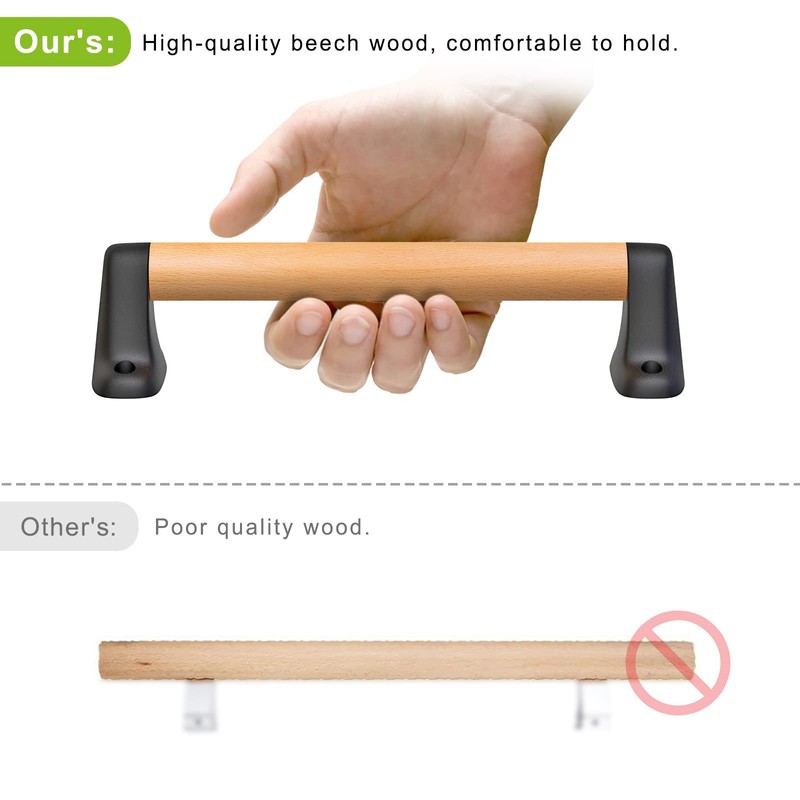SELEWARE 12 inch Playground Safety Handle Wood Kids Playground Grab