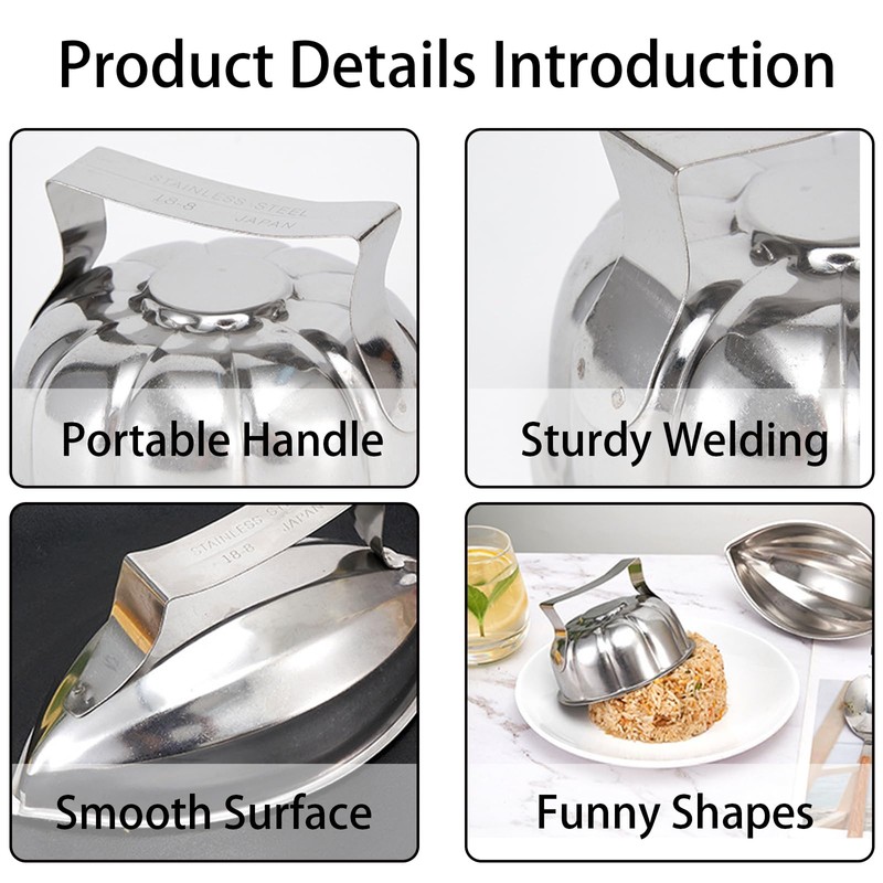 Flower Shaped Rice Mold Fried Rice Press Mold Stainless Steel