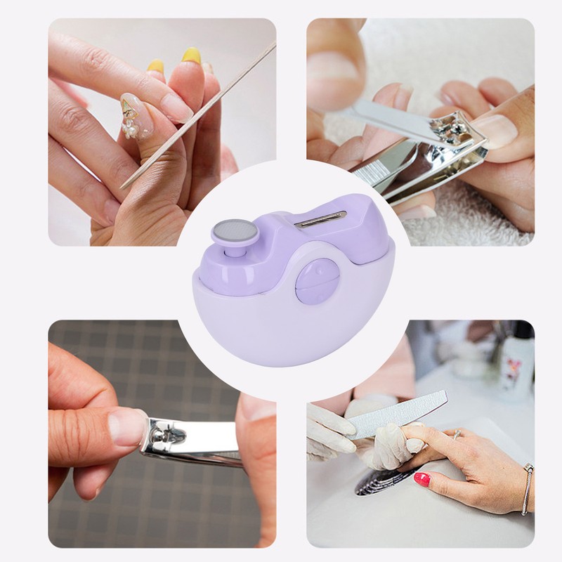 Electric Nail Clipper Round Anti Pinch USB Rechargeable Safety Electric