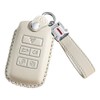 ontto Leather Car Key Fob Cover Keyring for Land Rover