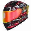 ILM Armor Red Full Face Motorcycle Helmets Mirrored&Clear Visors 2