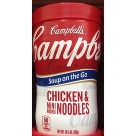 Campbell's Chicken & Mini Round Noodles Soup on the Go 10.75oz. Cup (Pack of 4)