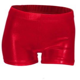 Aosva Little Big Girls Sparkle Dance - Pantalones cortos de gimnasia atlética para niñas de 2 a 14 años, Rojo, 11