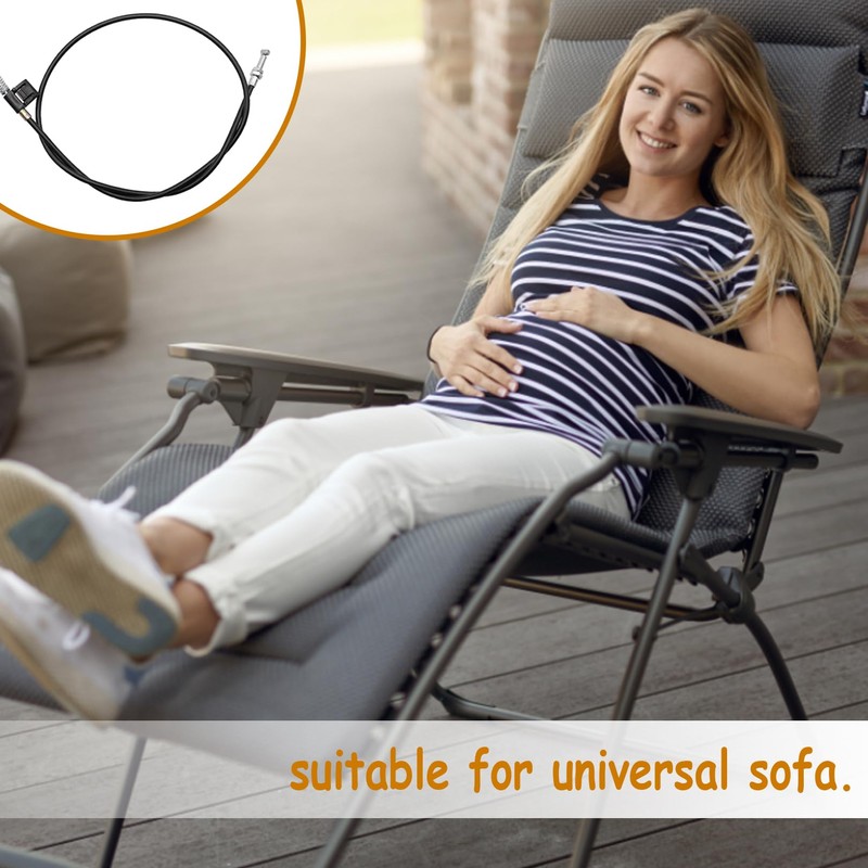 jeufun 1 Pcs Metal Recliner Replacement Parts Cable,Universal Recliner Cable