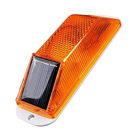 Aolyty Solar Strobe Warning Light Sensitive LED Warning Lamp Super Bright IP54 Waterproof Light Control Flashing Beacon Barricade Construction Safety Road Signs Flash Traffic Lights (Yellow)