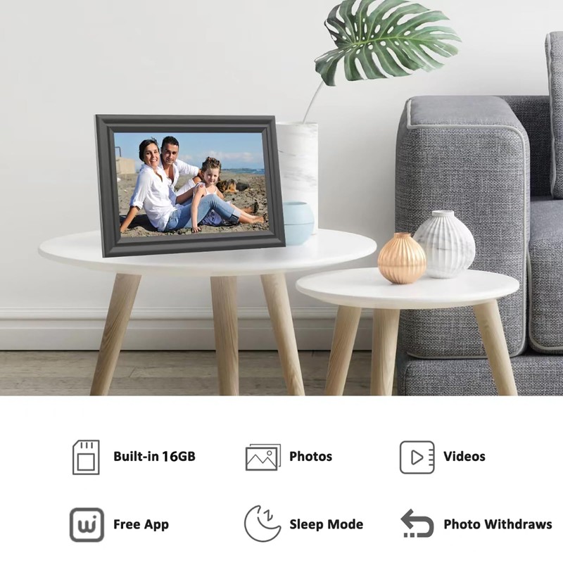 Digital Picture Frame WiFi 10.1 Inch Digital Photo Frame, Electronic