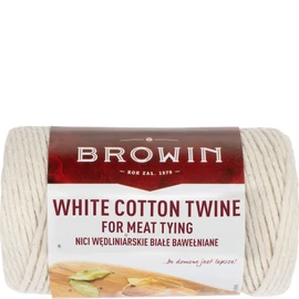 Browin 310201 Cotton Twine/String for Meat Tying, 50 Meter Length, White, 100 g