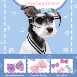 Dog Hair Bands, Set of 20, 4 Colors, Ribbon, Hair Accessories, Cute, Pearl, Bow, Hair Band, For Pets, Hair Ornaments