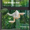 Cat Window Ladder 3-Levels for Indoor Cats Climbing Wood Window