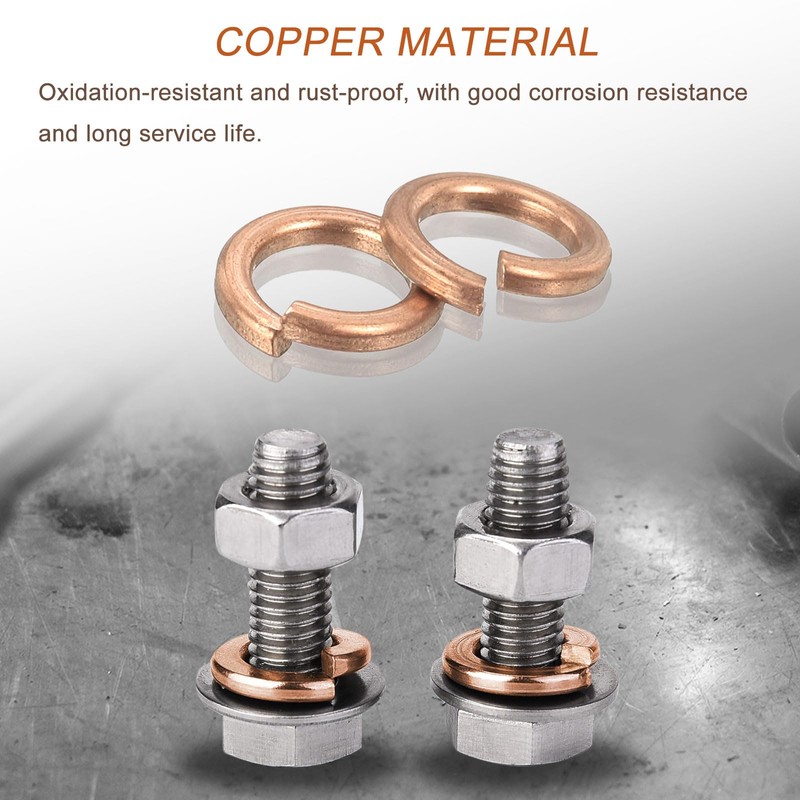 sourcing map 20 Pcs Spring Lock Washer, M8 Split Lock