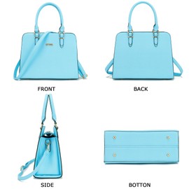 Qiyuer Purse For Womens Purses And Handbags Satchel Wallet Sets Work Tote Bags Sky Blue