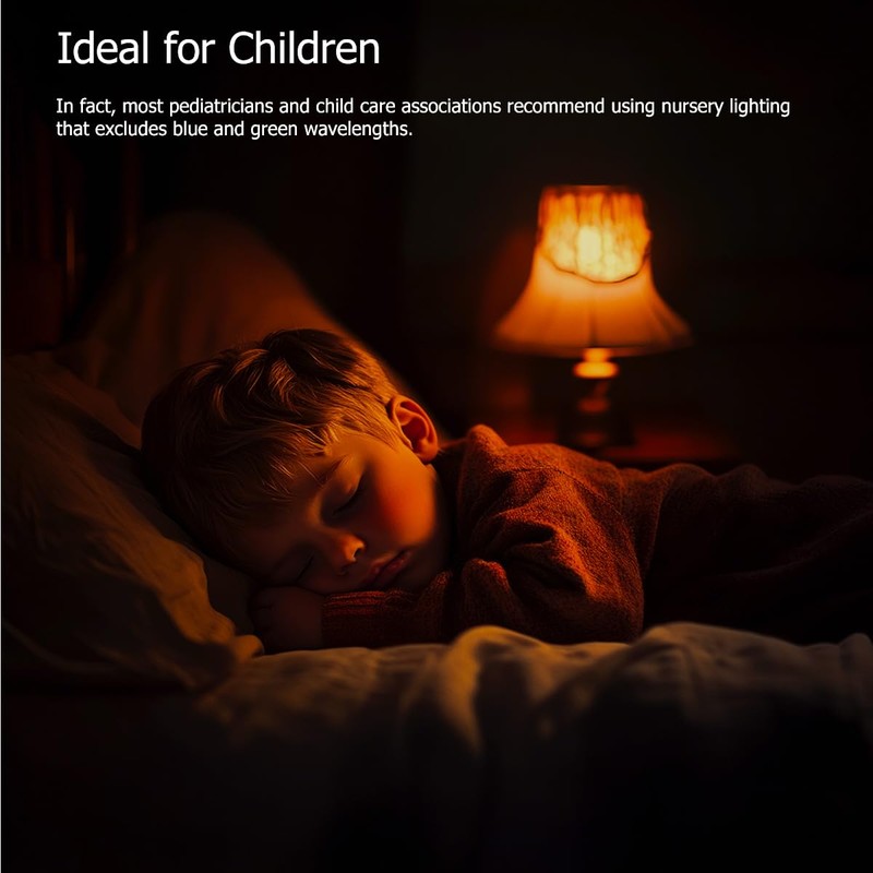 Wivety Sleep Light Bulbs Amber 1600K with Remote Control, Blue