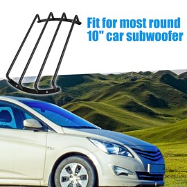 A ABSOPRO Car Bar Grille Subwoofer 10" Speaker Grill Cover Guard Black Metal