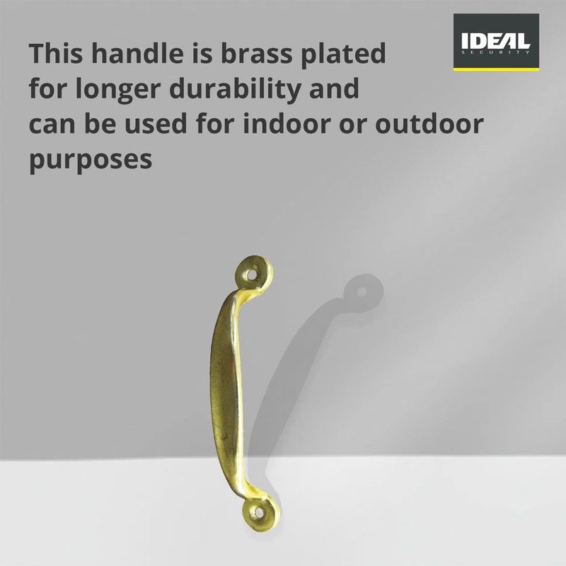 Ideal Security Inc. SK924 Screen Door Pull Handle, Brass Plated