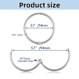 Shower Curtain Hooks, Rustproof Decorative Shower Curtain Rings Metal Round Shower Hooks for Bathroom Shower Rod, 12 Pack (Silver)