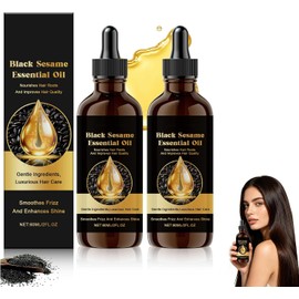 2pcs Conditioning Hair Aceite de Comino Negro 60ml, Aceite de Semilla Negra, Aceite Para Cabello, Fortalece el Cabello，Apto para todo tipo de cabello