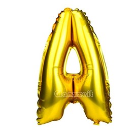 Glanzzeit 18 Inch Gold Foil Balloons Letters A - Z Numbers 0-9 Shower Birthday Wedding Party Decor (Letter A)