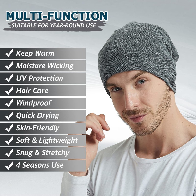 EINSKEY Slouchy Beanie Hat for All Seasons, Lightweight Oversize Large