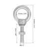 sourcing map M6 1/4"x0.98" Stainless Steel Eye Bolts Threaded Screw
