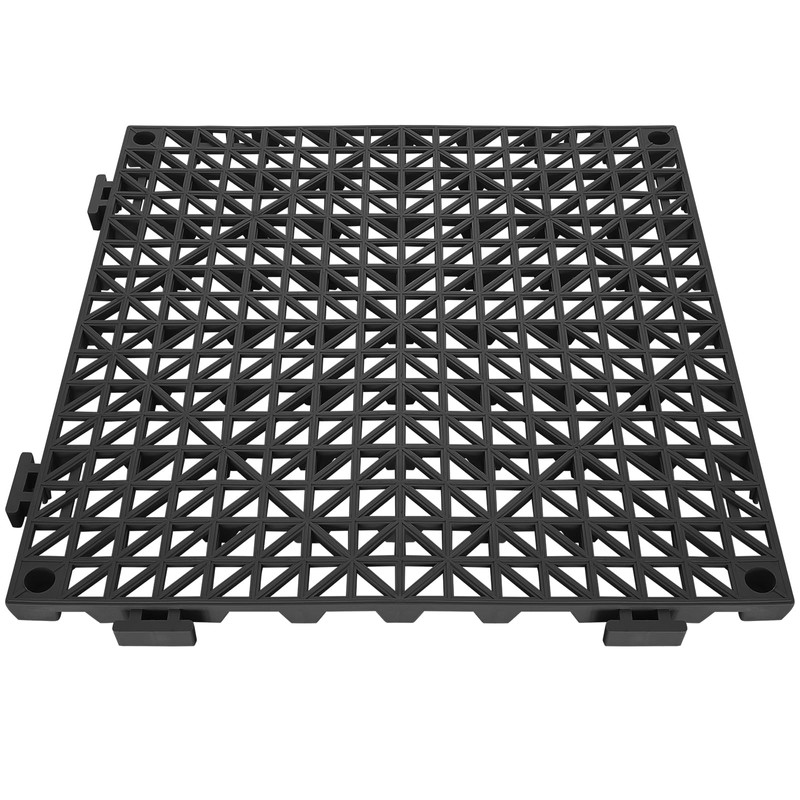 VEVOR Interlocking Tile 50PCS Black, Drainage Tiles 12" x 12"
